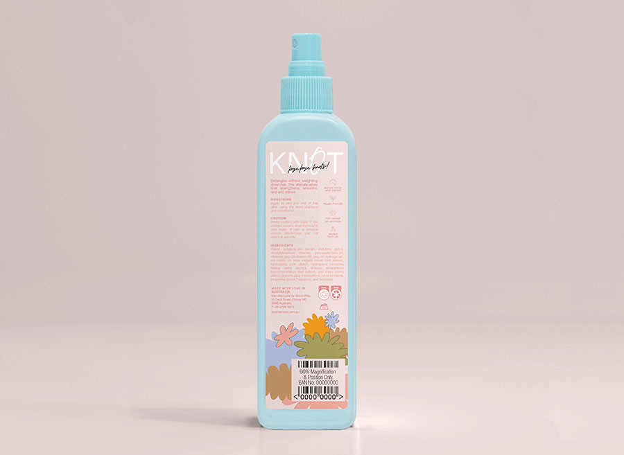 Knot Haircare Packaging Design Back